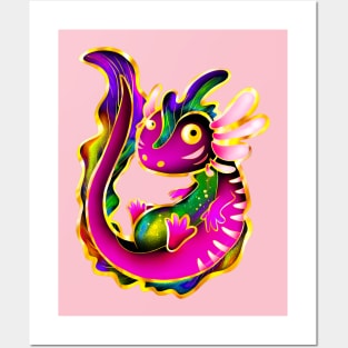 Galaxy axolotl Posters and Art